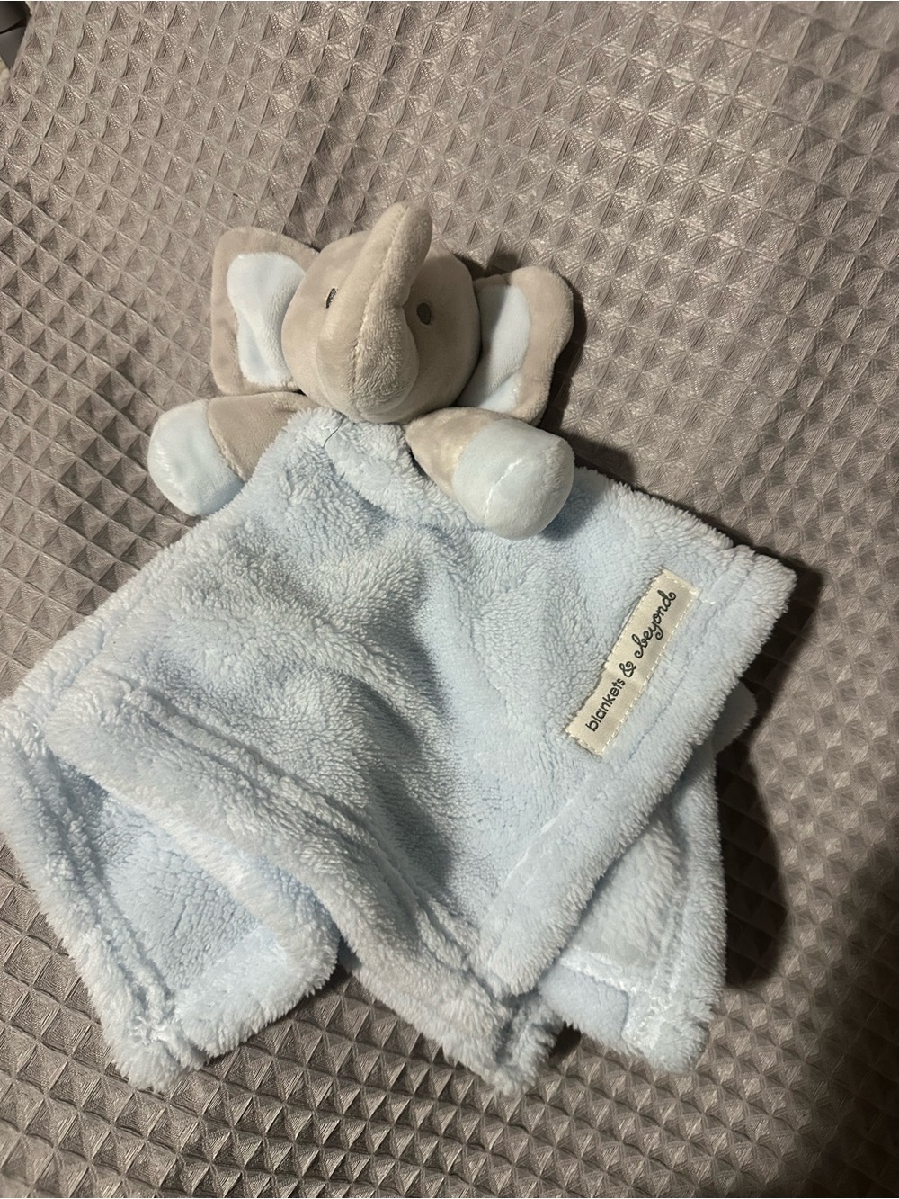Blankets & Beyond Plush Elephant Lovey - Light Blue